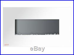 Ignis Royal White 36 inch Wall / Recessed Mount Electric Fireplace with Crystals
