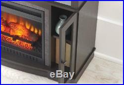 Infrared Electric Fireplace TV Stand Console Media Center Heater Logs Home Decor