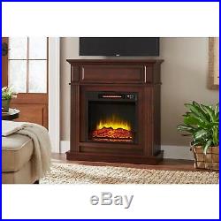 Infrared Electric Fireplace TV Stand Fan Heater Blower Remote Adjustable Cherry
