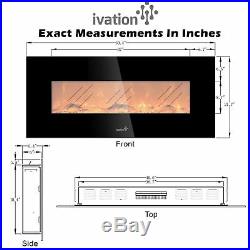 Ivation Electric Fireplace 50 Built In 1500-W Heater-Realistic LED Flames Mount
