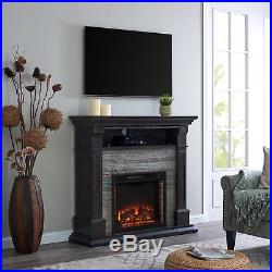 JFP85539 Smoked ash and multicolored gray slate ELECTRIC FIREPLACE With REMOTE