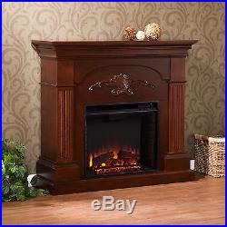 Jfp77529 Mahogany Carved Front Electric Fireplace With Remote