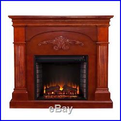 Jfp77529 Mahogany Carved Front Electric Fireplace With Remote