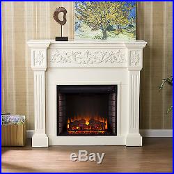 Jfp97529 Ivory Carved Front Electric Fireplace With Remote Control