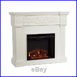 Jfp97529 Ivory Carved Front Electric Fireplace With Remote Control