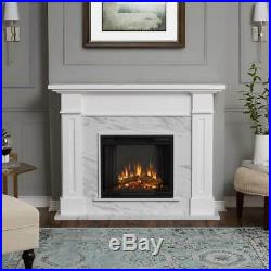 Kipling Electric Fireplace in White with Faux Marble ID 3710257