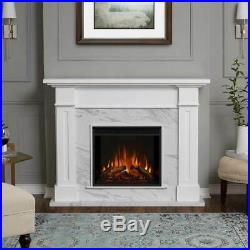 Kipling Electric Fireplace in White with Faux Marble ID 3710257