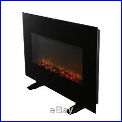Large 1500W Electric Fireplace Wall Mount Heater with Remote Control Adjustable