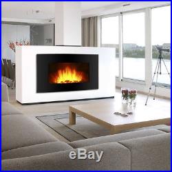 Large 1500W Room Adjustable LED Electric Wall Mount Fireplace Heater with Remote