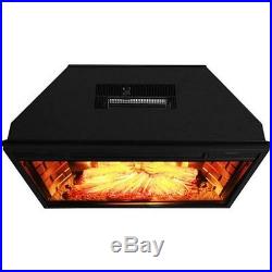 Large Electric Fireplace Heater Insert Unique Brickwall and Realistic Flames