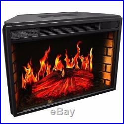 Large Electric Fireplace Heater Insert Unique Brickwall and Realistic Flames