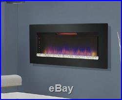 Large Wall Mounted Electric Fireplace Insert Mount Color Changing Flame Heater