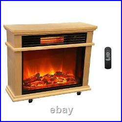 LifeSmart Large Deluxe Mantle Portable Electric Infrared Quartz Fireplace (Used)