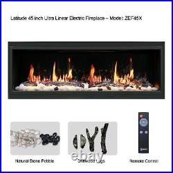Litedeer Homes Latitude 65 inch Smart Control Electric Fireplace Wi-Fi enabled