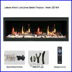 Litedeer Latitude 55 inch Smart Control Electric Fireplace Wi-Fi enabled -ZEF55V