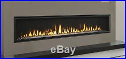 Majestic Echelon 72 Linear Gas Fireplace with Glass, Stones, LED Lighting, Remote