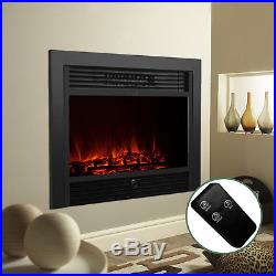 Mecor Embedded 28.5 Electric Insert Heater Fireplace Log Flame with Remote View
