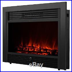 Mecor Embedded 28.5 Electric Insert Heater Fireplace Log Flame with Remote View