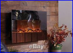 Mirror Onyx 50 Wall Mounted Electric Fireplace Black