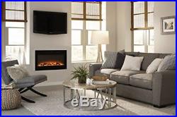 Mounted Electric Fireplaces Sideline Recessed (36 Inches) Realistic Flame
