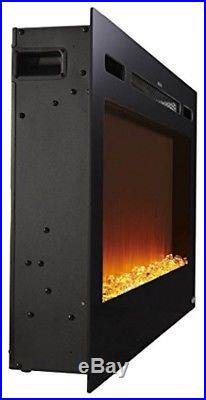 Mounted Electric Fireplaces Sideline Recessed (36 Inches) Realistic Flame