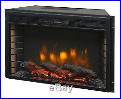 Muskoka 27 Glass Front Electric Heater Fireplace Insert Low Profile Firebox