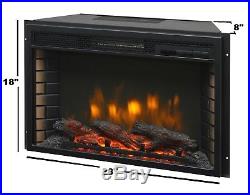 Muskoka 27 Glass Front Electric Heater Fireplace Insert Low Profile Firebox