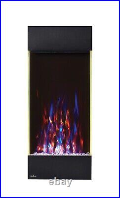 Napoleon Allure Series Vertical Wall Mount/Built-In Electric Fireplace, 16 x 38