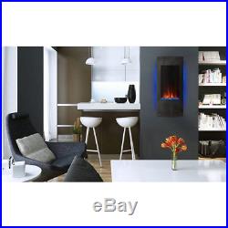 Napoleon Azure Vertical 38 Inch Wall Mount Hanging Electric Fireplace with Remote