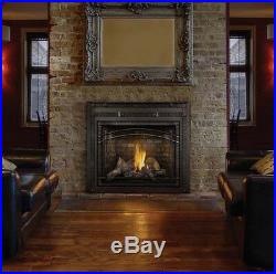 Napoleon Hdx40 Direct Venting Kit Gas Fireplace Log Black Surround Newport Brick