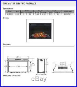 Napoleon NEFB29H-3A Cinema Series Built-In Electric Fireplace, 29 Inch