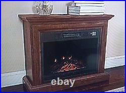 Northwest 80-FPWF-1 Heat Mobile Electric Fireplace. Wheels, Remote, Faux Logs