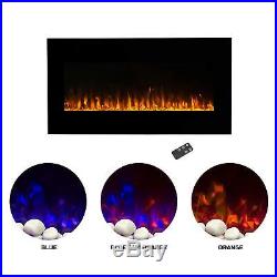 Northwest Electric Fireplace Wall Mounted, LED Fire and Ice Flame, With Remote