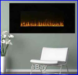 Northwest Fire and Ice Electric Fireplace 42 in. LED with Remote Black Heater New