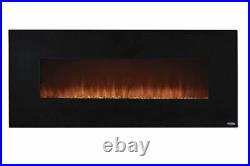 Onyx 50 Wide Wall Mounted Electric Fireplace Black