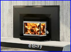 Osburn 1800 Wood Burning Stove Insert With Blower 3 Sided Bay Window