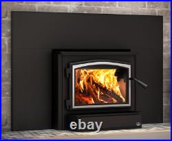 Osburn 2000 Wood Insert with Blower, Black Door & Faceplate with Trim, EPA Approved