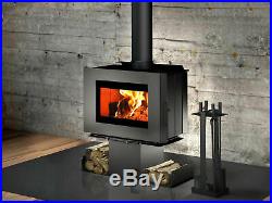 Osburn SOHO Wood Stove Free Standing Pedestal Contemporary Small Fireplace