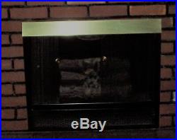 PICKUP ONLY! Faux Brick Electric Fireplace Walnut Mantle 54H x 61W x 24D