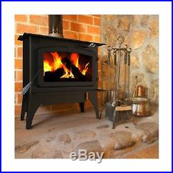 Pleasant Hearth 2200 Sq Ft Large Fireplace Heating Wood Burning Stove Ceramic
