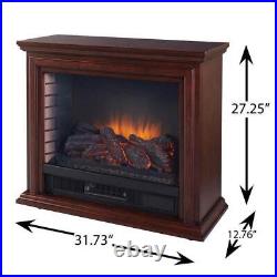 Pleasant Hearth Electric Fireplace Adjustable Flame Height/Thermostat+Infrared