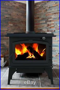 Pleasant Hearth LWS-127201 Medium 65,000 BTU Wood Burning Stove with Blower and