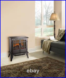 Pleasant Hearth SES-41-10 Electric 20 Inch Wood Stove Heater Black