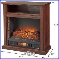 Portable Infrared Electric Fireplace in Cherry Fan Heater Blower Log Remote
