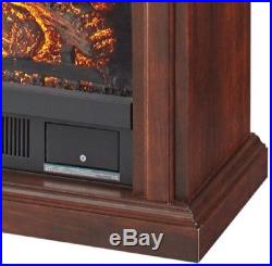 Portable Infrared Electric Fireplace in Cherry Fan Heater Blower Log Remote