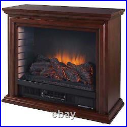 Portable Infrared Fireplace Heater TV Stand With Remote Real Flame FULLY ASSEMBLED