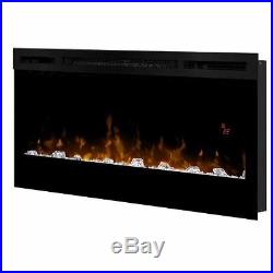 Prism Series Wall-mount Black Electric Linear Fireplace 34 inch