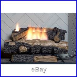 Propane Gas Fireplace Vent-Free Logs Heat Thermostatic Control Oxygen Sensor 24