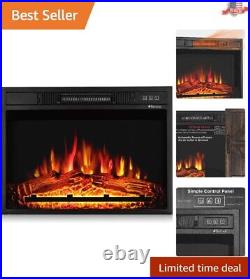 Quick and Easy Assembly Electric Fireplace Realistic Flames Remote Control