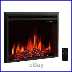 R. W. FLAME 36 inch Recessed Electric Fireplace Insert, Remote Control, 750W-1500W